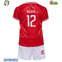 Danmark Kasper Dolberg #12 Hjemmedraktsett Barn EM 2024 Kortermet (+ Korte bukser)